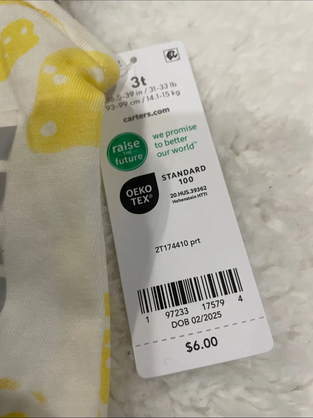 Carter's Lemon Print Tank & Bike Shorts Set - Yellow & Cream